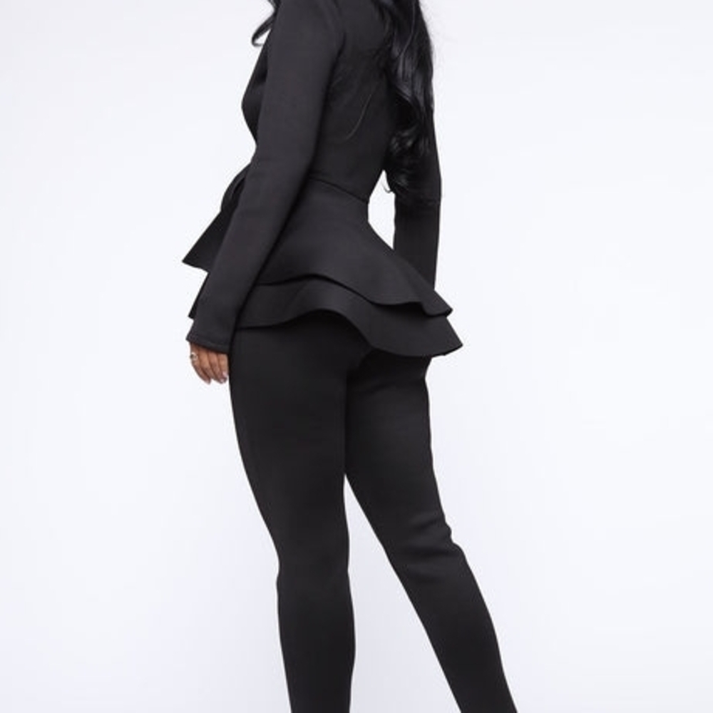 Fashion Nova Chic Black Layered Jumpsuit - Picture 2 of 6
